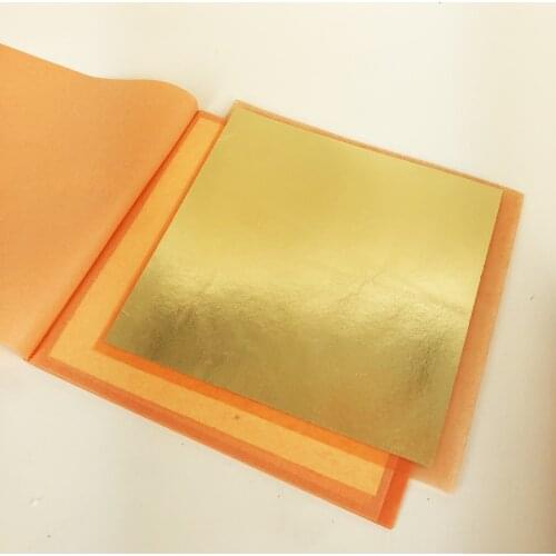 High Quality Imitation Gold Silver Copper Transfer Foil 14 x 14 cm 25 pcs per booklet Foil Paper for Gilding DIY Craf Decoration