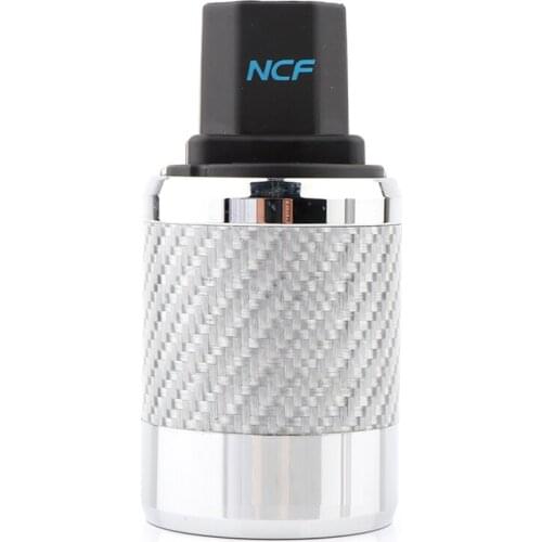 High Quality Carbon Fiber Rhodium Plated With Gasket EU Standard AC Power Plug IEC Female DIY Mains Power Cable Jack