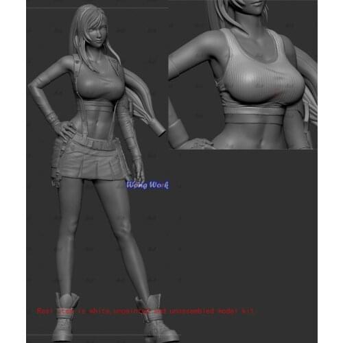 Wong Work Unpainted 1:6 Scale Tifa 3D Printing Unassembled Garage Kits GK Model Kit Figure Statue