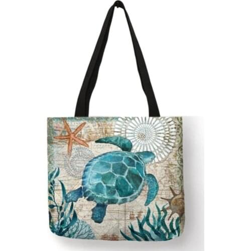 YLWHJJ brand Oil Painting Print Women Tote Bags Linen Reusable Shopping Bag Shoulder Bags for Women sac a main ladies handbags