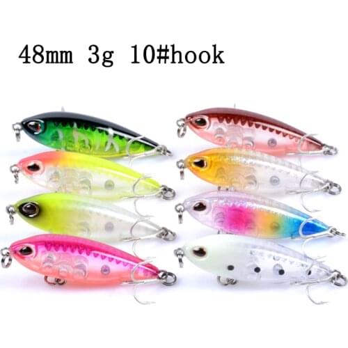 1pc 48mm 3g Wobblers Fish Bionic Artificial Fate Luya Bait Pencel Fishing Accessories Lure Tools Goods for Pike Zander Hooks