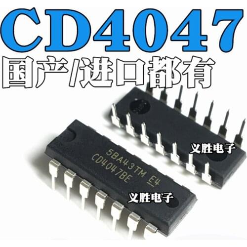 2PCS Logic-Multi-Frequency Oscillator CD4047 CD4047BE DIP14