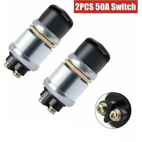 2 Pack 50A 12V Waterproof Car Boat Switch Horn Engine Push Buttons Start Starter