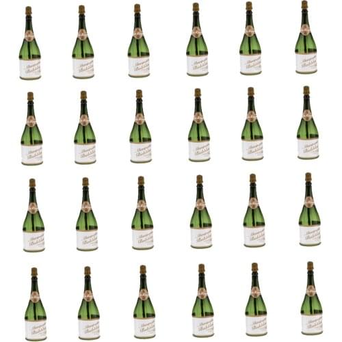24Pcs Mini Champagne Bubble Bottles Birthday Stag Hen Party Decor Fun Toy