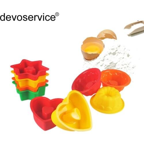 3PCS Silicone Molds Cake Decorating Tools Cake Mold Cutter Cake Decorating Molds Biscuit Cutter 3 Kinds Of Styles Baking Mold