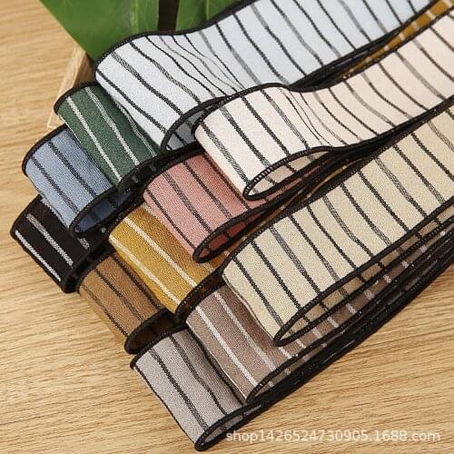 5yards Horizontal Stripes Ribbon for Diy Hairwear Bows Gifts Flowers Packaging Ribbons Bag Clothing Accessories