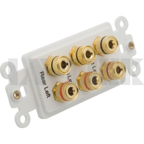 6 ports speaker banana sound box Wall plate support free design