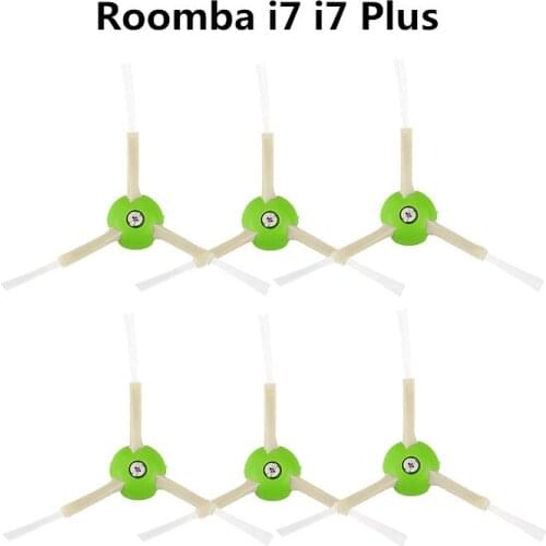 6PCS Washable Accessories Side Green Brush For irobot Roomba i7 i7 Plus + i7P E5 E6 Roombai7 Robot Vacuum Cleaner Parts Kits