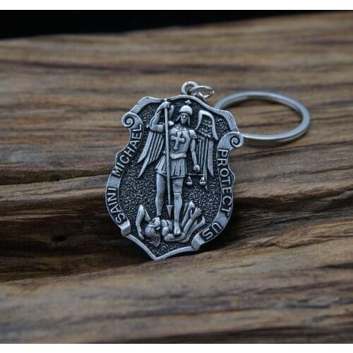 Archangel St.Michael Protect Me Saint Shield Keychain