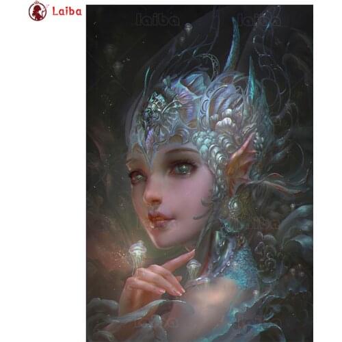 Diamond Embroidery Fantasy art deep sea elf mermaid 5D DIY Diamond Painting Diamond Mosaic needlework living room decor