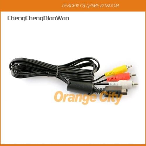 ChengChengDianWan 2PCS/LOT New 1.8M RCA AV Audio Video Cable Cord USB Data Cable For PlayStation PS2 PS3 Console System