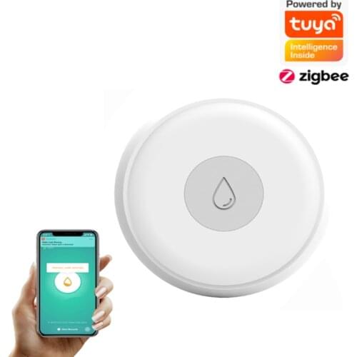 ZigBee Flood Leakage Sensor Water Leak Detector Water Tank Full Water Linkage Alarm Tuya APP Building Automation Monitoring