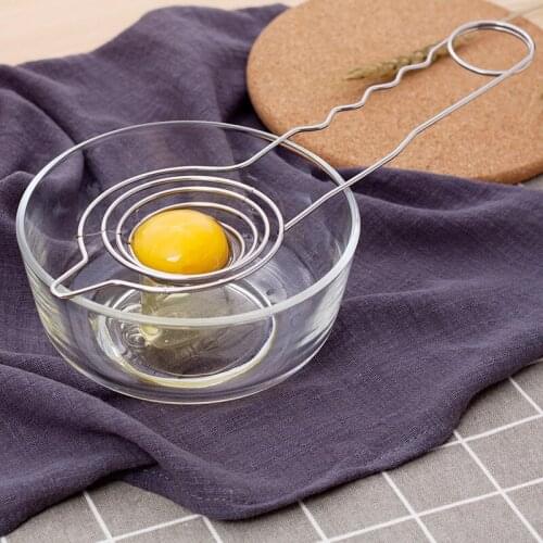 Stainless Steel Egg Yolk Protein Separator E-gg Dispenser Silver Egg Filter Household Kitchen Egg Cooking Tool Accessories