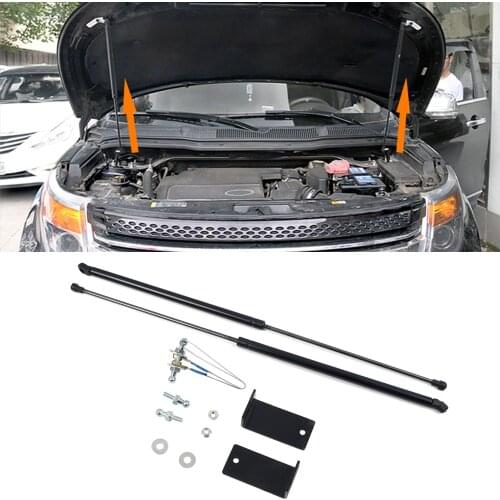 For Ford Explorer 2013 2014 2015 Car Hood Cover Hydraulic Rod Strut Telescopic Rod Engine Hood Lift Support 2pcs