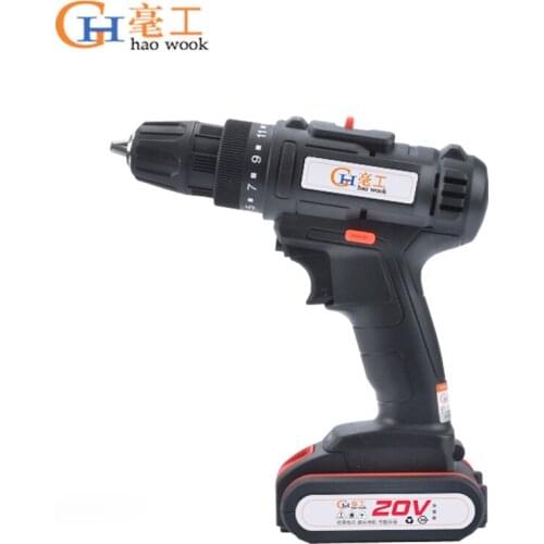 20V Electric Drill Double Speed Lithium Cordless Drill Household Multi-function Electric Screwdriver Power Tools