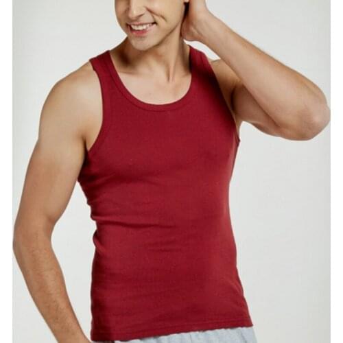 Cotton Men Tank Tops Sleeveless Shirt Sports Bodybuilding Fitness Gym Workout Undershirt Breathable Running T-Shirt