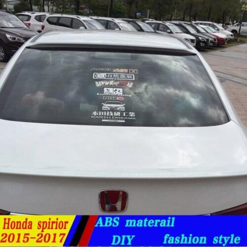 Use for honda 2015-2017 spirior roof spoiler High Quality ABS Material Car Rear Wing Primer Color Rear new model spirior spoiler