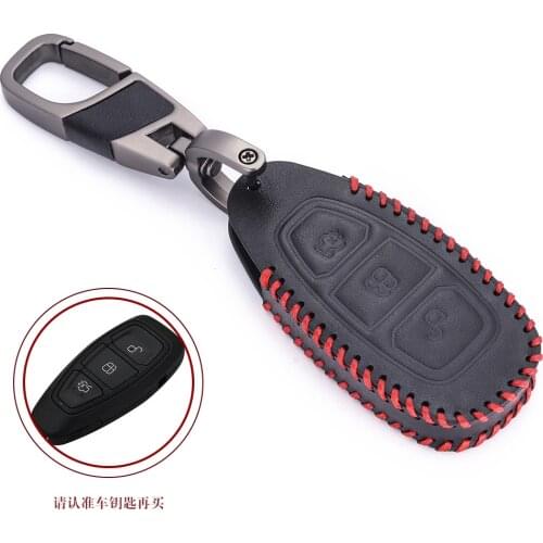 Carbon Cover For Ford Fiesta Focus 3 4 Mondeo Ecosport Kuga Focus ST Car Key Smart Remote Key Case Fob