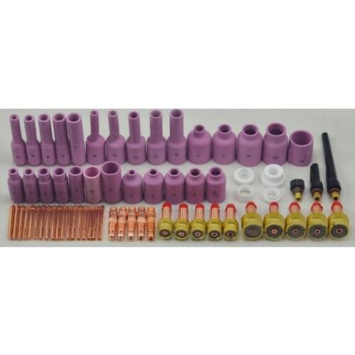 TIG Gas Lens KIT Back Cap Collet Body Fit TIG Welding Torch SR WP17 18 26 67PK