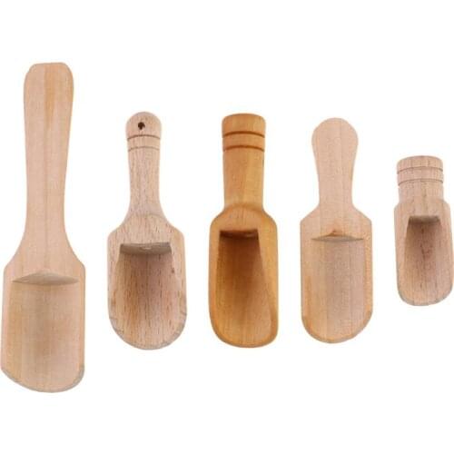 2/3/5/6/8/10/12/15pcs Wooden Handle Small Salt Shovel Scoop Teaspoon Ground Milk Powder Coffee Scoops Condiment Spoon
