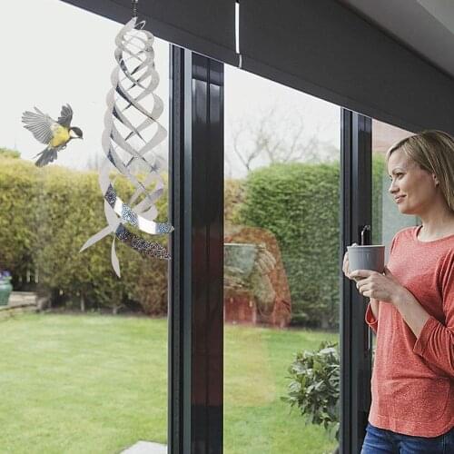 New Rotating Reflective Rod Bird Repeller Bird Reflectors Scare Tool For Sparrows