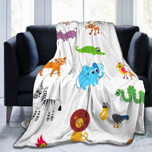 Cute Cartoon Dinosaur Pattern Super Soft Cozy Fleece Blanket For Kid Adult Colorful Summer Winter Family Dropship Throws