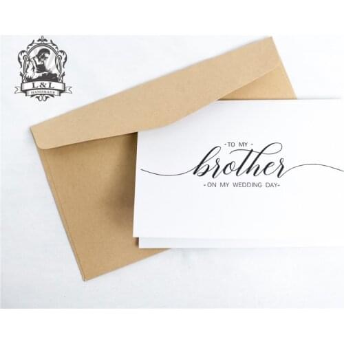 C5-Wedding Card - to my brother/sister- Sweet Love Note On Our Wedding Day - Anniversary or Valentine Thank You