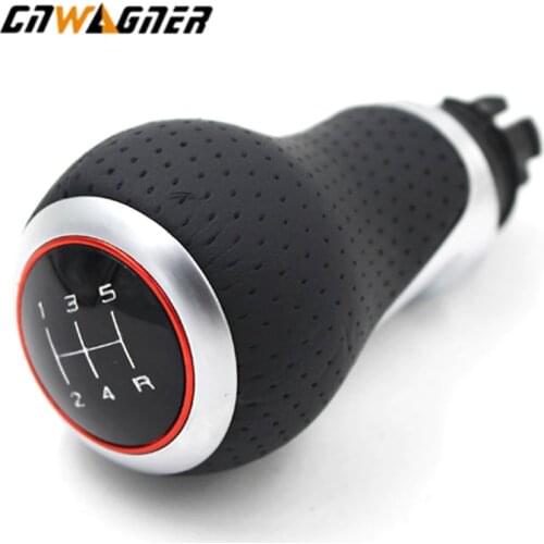 12mm 5 6 Speed Gear Shift Knob Lever Stick For Audi A4 B6 B7 B8 A6 S4 8K A5 8T Q5 8R S Line Ibiza 6J Seat Leon Mk1 Red Ring