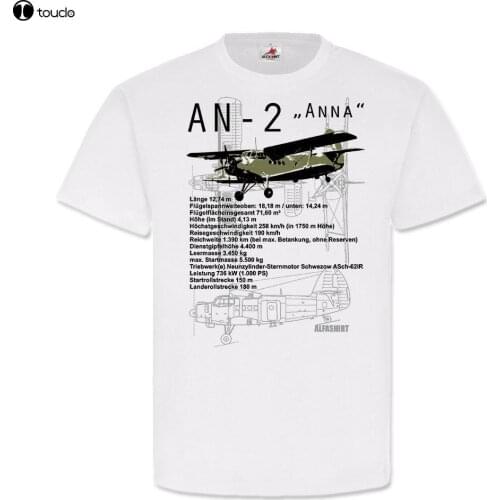 Casual Tee Shirt for Men An-2 Russischer Doppeldecker Flugzeug Anna Technische Date T Shirt #19961Make Shirts