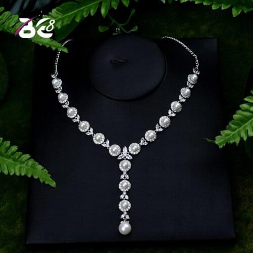 Be 8 Luxury Shinny AAA Cubic Zirconia Pave Necklace for Women Pendant Accessories Fashion Party Jewelry Bijoux Femme S408