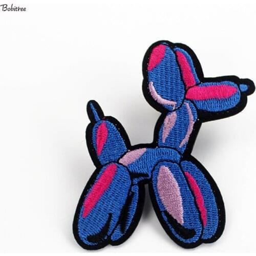 Cute Cartoon Little Dog Cloth Patches Iron on Embroidered Badges Stickers for Kids Jackets Jeans Bags Sewing DIY Patchwork