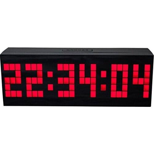 Bedroom Large Big Number LED snooze wall desk Alarm clock Gym Room count down timer with calendar Calendar Temperature (Red)