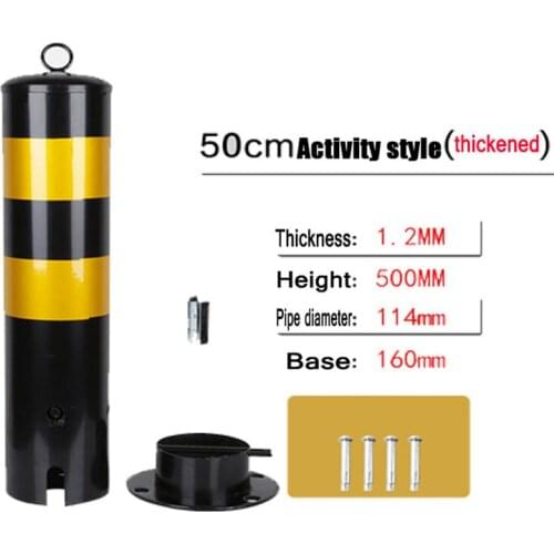 Demolition type steel pipe column anti-collision column square parking lot warning column thickened protective parking space