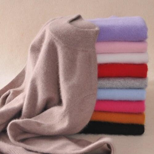 Half Turtleneck Cashmere Sweater Women soft Warm Solid Color Pullover tops pull femme jersey jumper Knitted Sweaters