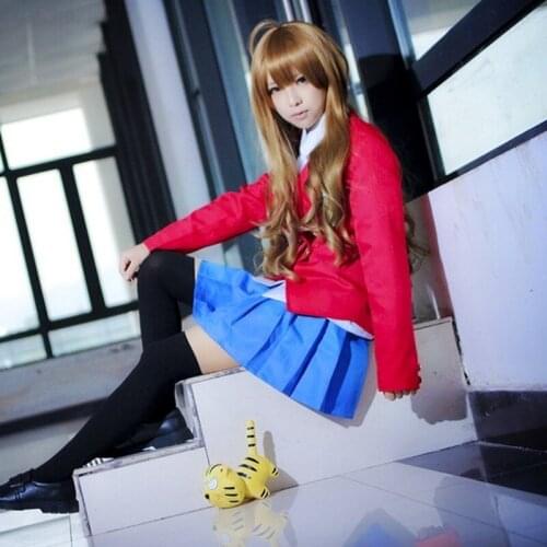 TIGER DRAGON Anime COSPLAY Aisaka Taiga COS Halloween Party For MEN&WOMEN Cosplay Everyday uniforms Costume Free shipping
