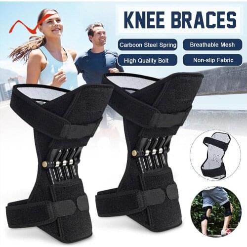 1pair Knee Booster Joint Support Knee Pads Spring Force Booster Knee Joint Protection Power Lift Joint Support