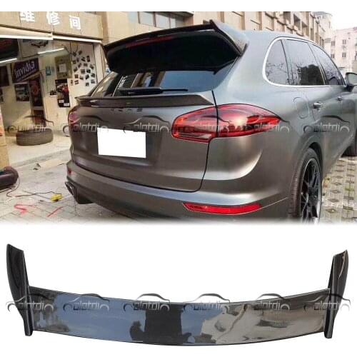 Carbon Fiber Rear Roof Spoiler Trunk Wing Boot For Porsche Cayenne 958 S Sport 4 Door 2015 - 2017