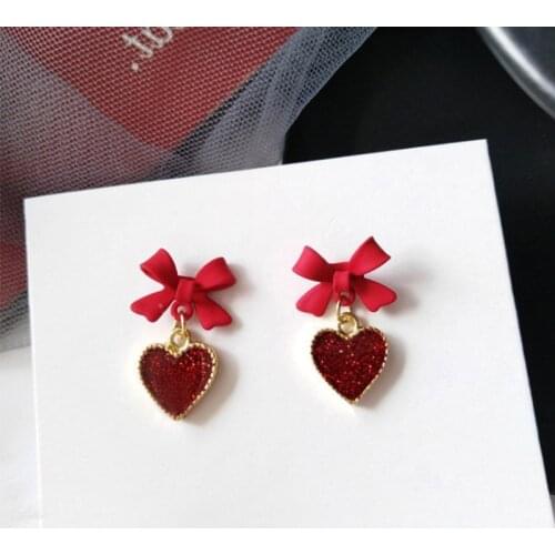 Metal Trendy Bowknot Women Dangle Earrings Bow Full Of Tassels Hollow Pearl Earrings Sweet Earrings Female Jewelry