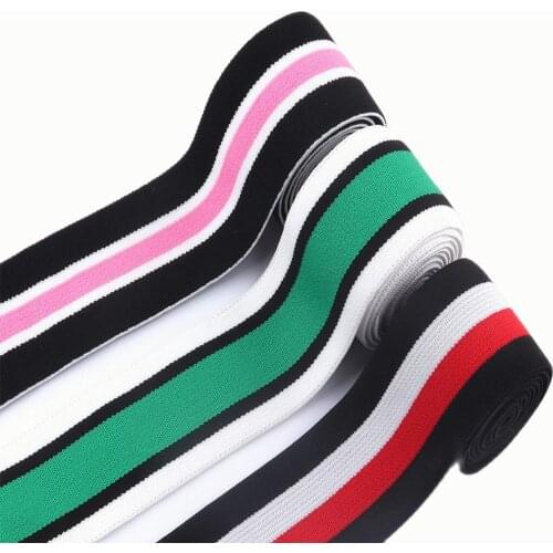 1.5''(38mm) Colorful Stripe Webbing Ribbon Garment Pattern Webbing for Purse Dog Collar Strap Bag Handles Sewing Craft Supplies