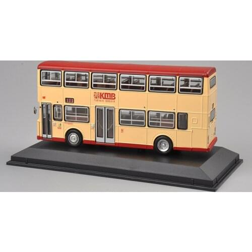 1/76 Hong Kong KMB Double-decker Buss Commuter Model Car Toy for Kids Gift