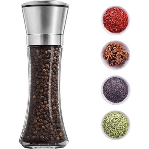 1 PCS Salt and Pepper Grinders Manual Mill Large Stainless Steel Adjustable Coarseness For Kitchen Cooking Tool