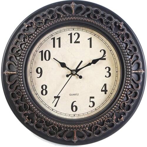 10-Inch Silent Retro Quartz Clock Decorative Wall Clock ,Bedroom Clock Retro Clock,Living Room Wall Clock,for Home/Office/School
