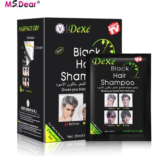 10pcs Instant Black Hair Shampoo Hair Dye 5 Minutes Make Grey White Hair Colored Darkening Black Shinny Hair Styling Dropship