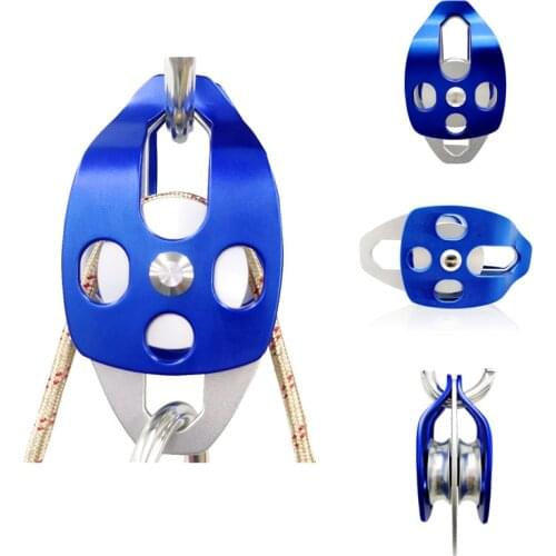 25KN Blue/Red Double Pulley for Hauling System Climbing Dragging Arborist