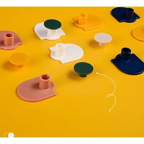 4pcs/set Geometry Style Multifunctional Storage Hook Hanging Kitchen Sticker For Home Wall Mounted Set Bathroon Hook W0O6