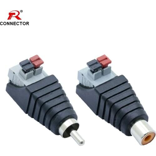 4PCS RCA AV balun connector, male plug&female jack Connector