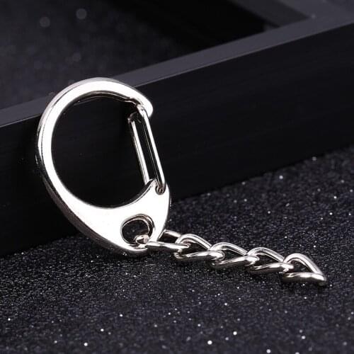 5pc/lot New D Claps Key Chain Ring For Women Bag Car Toy Charms Keyring Clasps Buckle DIY Accessories For Jewelry Making