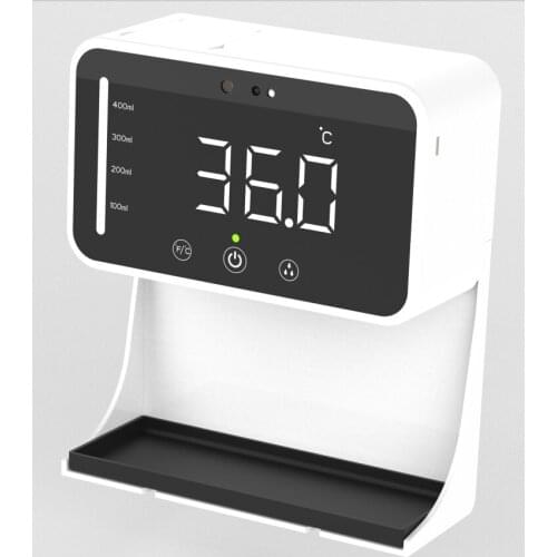 Automatic Hand Sanitizer Dispenser with Thermometer 2 in 1 Soap Dispenser Touch Free Wall Mount Motion Sensor Smart Dispenser