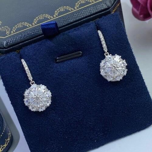 Designer Fashion 925 Sterling Silver Jewelry 3A Cubic Zirconia Party Earring