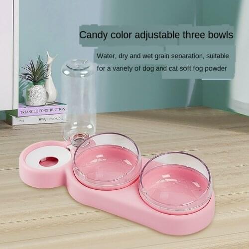 Dog Bowl cat bowl double bowl automatic drinking water anti-overturning dog bowl dog bowl cat bowl rice bowl pet supplies